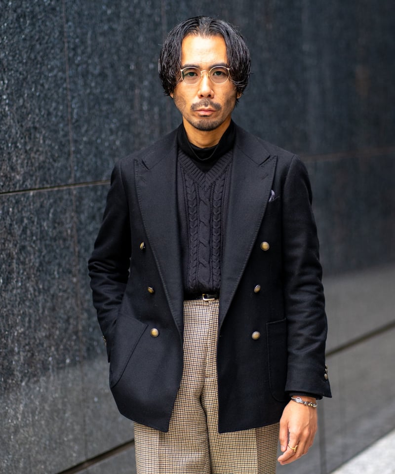 Tutto ／ Vネック ケーブル ニット BLACK | Tiamo La Online