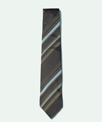 TIE YOUR TIE 〈Frannco Minucci〉 ／ シルク BobSfoderato ストライプ ネクタイ BROWN