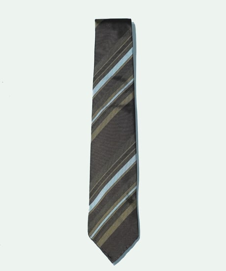 TIE YOUR TIE 〈Frannco Minucci〉 ／ シルク BobSfoderato ストライプ ネクタイ BROWN