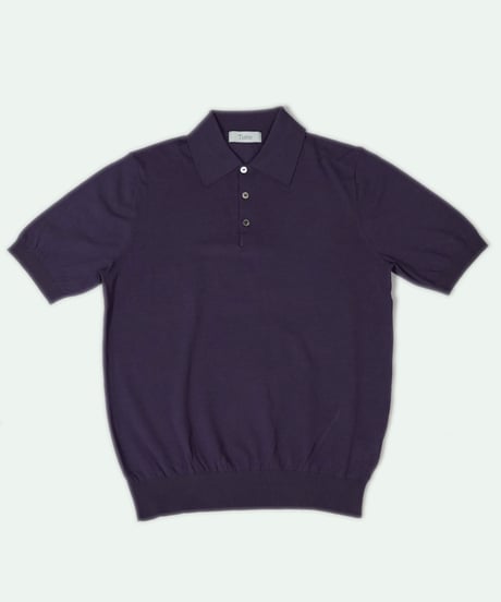 Tutto ／  コットン ニットポロシャツ Bordeaux