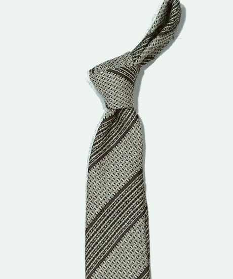 TIE YOUR TIE 〈Frannco Minucci〉 ／ シルク BobSfoderato ストライプ ネクタイ BROWN