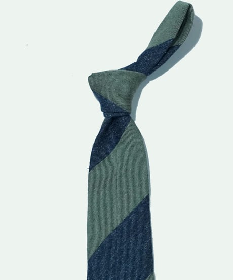 TIE YOUR TIE ／ シルク ウール BobSfoderato ストライプ ネクタイ GREEN