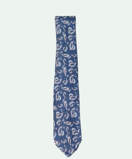TIE YOUR TIE ／ シルク SettePieghe ペイズリー ネクタイ BLUE