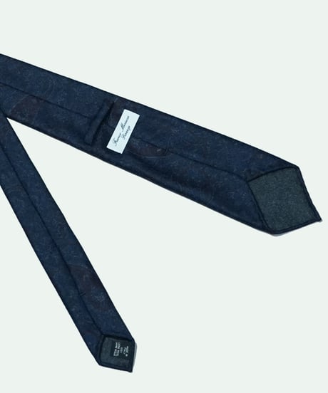TIE YOUR TIE 〈Frannco Minucci〉 ／ シルク プリント BobSfoderato ペイズリーネクタイ NAVY