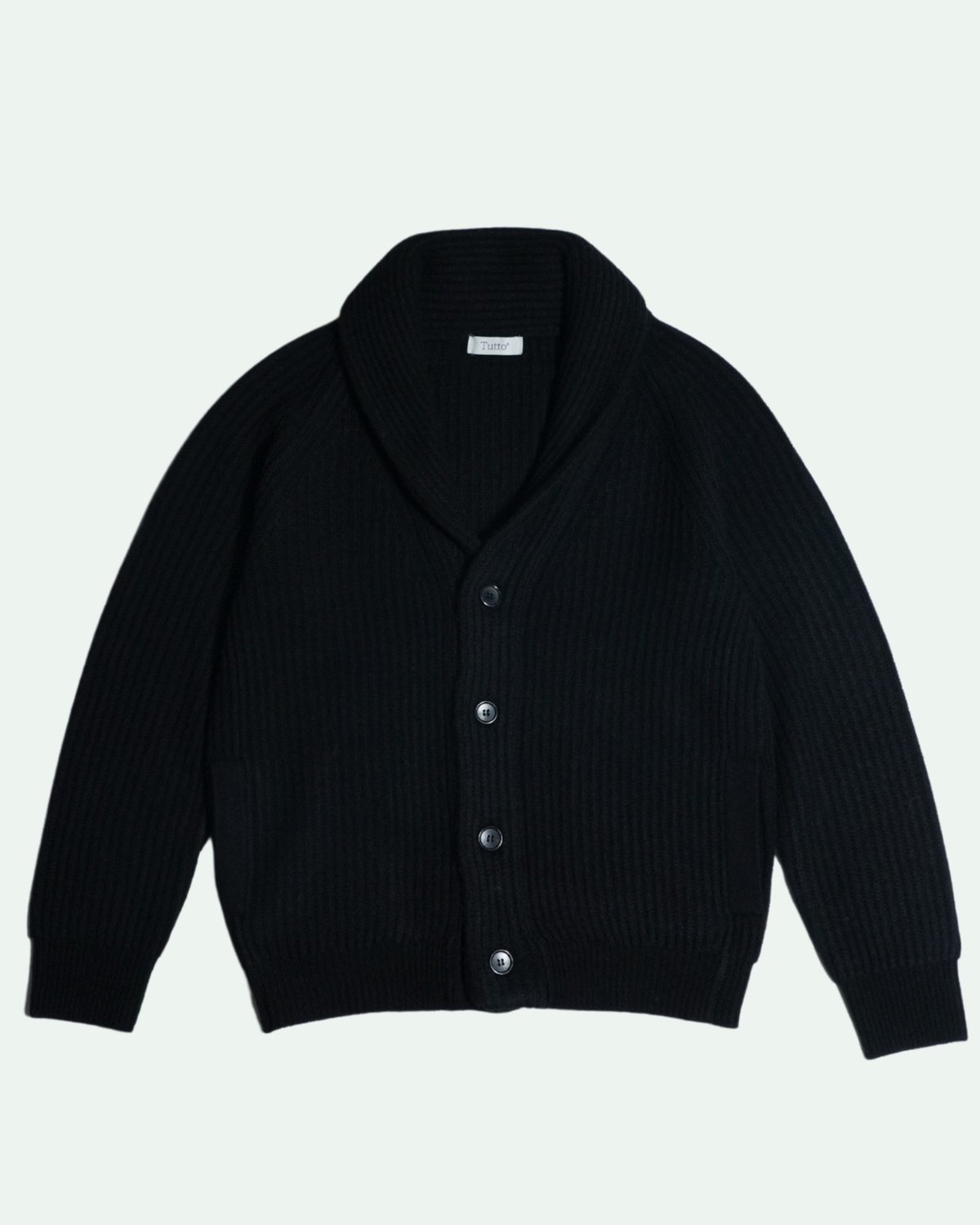 ★未使用★ BLACKWEIRDOS ショールカラージャケット★送料無料 Tutto ／ ウールカシミヤ ショールカラーニット BLACK | Tiamo