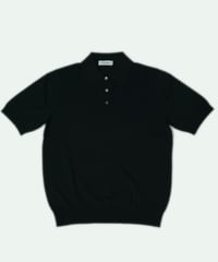 Tutto ／  コットン ニットポロシャツ Black