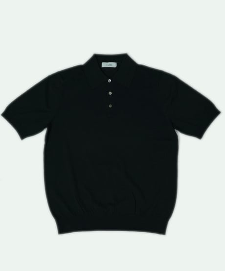Tutto ／  コットン ニットポロシャツ Black