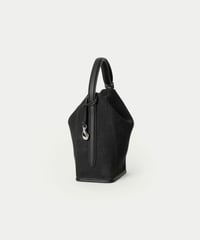 【予約】ETiAM ／  ヌバック ハンド＆バングルバッグ Follow Black