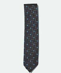 TIE YOUR TIE ／ シルク FrrankSford 小紋ネクタイ BROWN