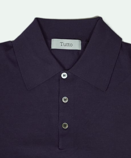 Tutto ／  コットン ニットポロシャツ Bordeaux