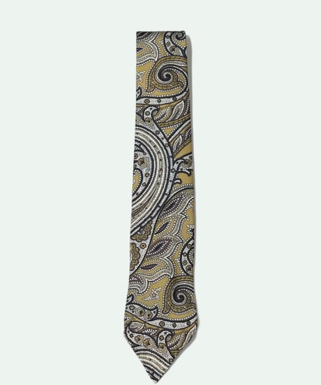 TIE YOUR TIE 〈Frannco Minucci〉 ／ シルク プリント BobSfoderato ペイズリーネクタイ YELLOW
