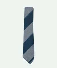 TIE YOUR TIE ／ シルク ウール BobSfoderato ストライプ ネクタイ GREY×NAVY