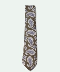 TIE YOUR TIE 〈Frannco Minucci〉 ／ コットン シルク BobSfoderato ペイズリーネクタイ BROWN