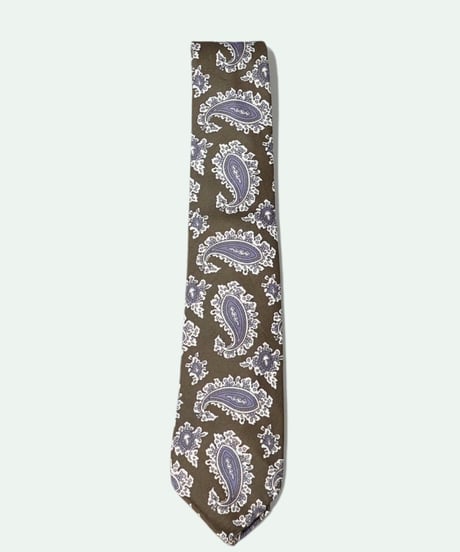TIE YOUR TIE 〈Frannco Minucci〉 ／ コットン シルク BobSfoderato ペイズリーネクタイ BROWN