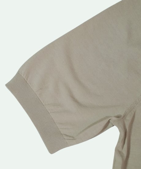 Tutto ／  コットン ニットポロシャツ Grey Beige