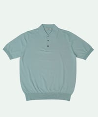 Tutto ／  コットン ニットポロシャツ Light Blue