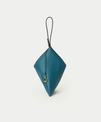 【予約】ETiAM ／  シュリンクトライアングルポーチ Prism Turquoise Blue