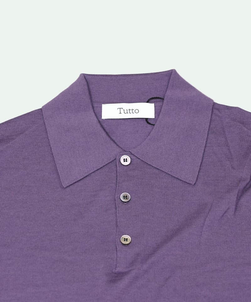 Tutto ／ ウール ニット ポロ PURPLE | Tiamo La Online