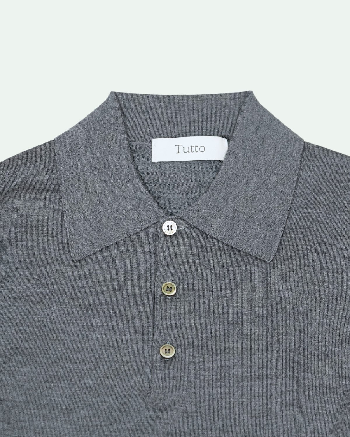 Tutto ／ ウール ニット ポロ GREY | Tiamo La Online