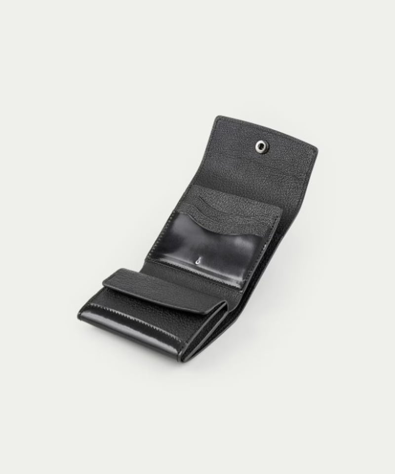 予約】ETiAM ／ シェルコードバン 三つ折り財布 Prior Black | Tiam