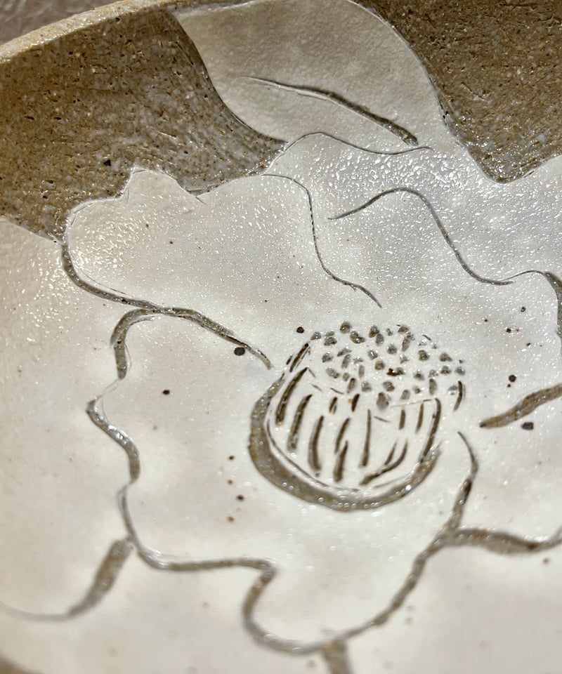 椿の花の中鉢 | 富士塚陶房