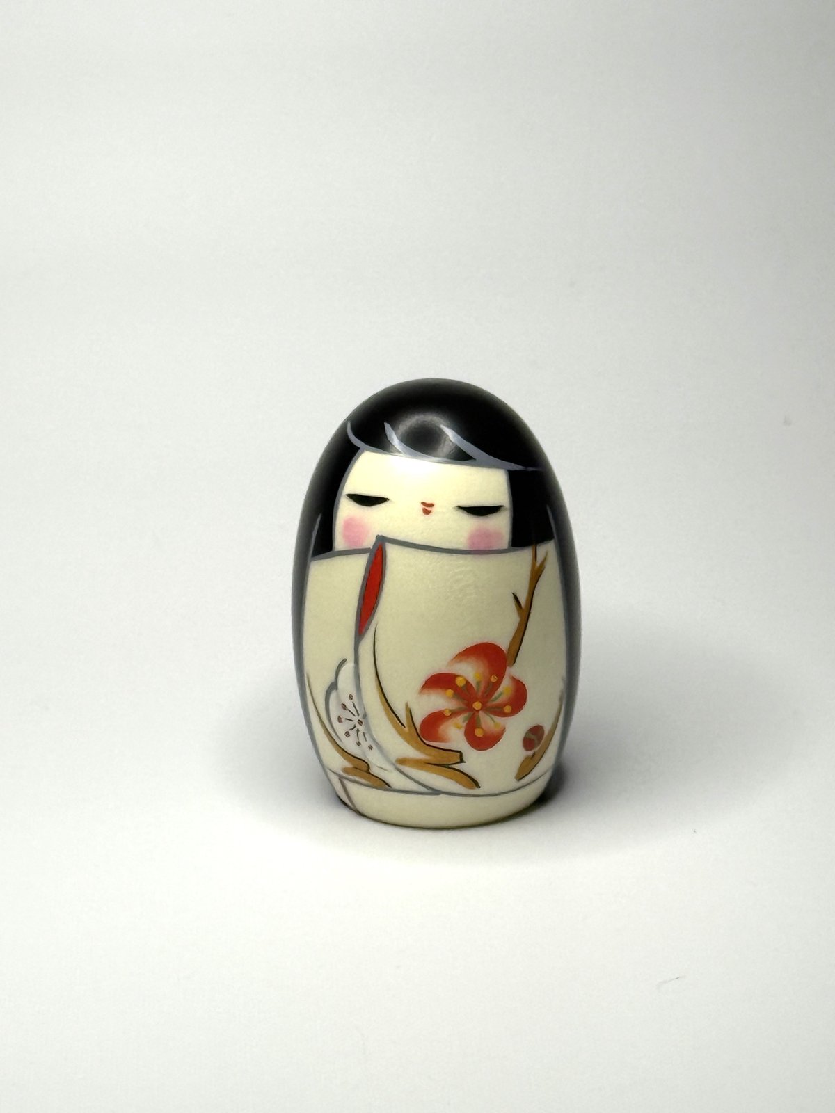 こけし時代　付録なし　美品 鳴子系】こけし 八寸 約24cm こけしの岡仁 岡崎 靖男作【伝統