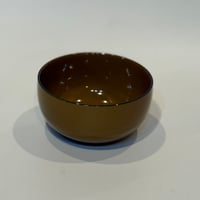 漆器のスープボウル　からし