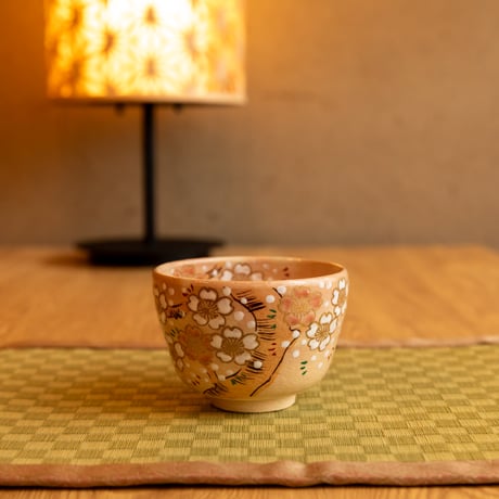 京焼　抹茶椀　桜