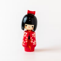 こけし　乙女袖赤