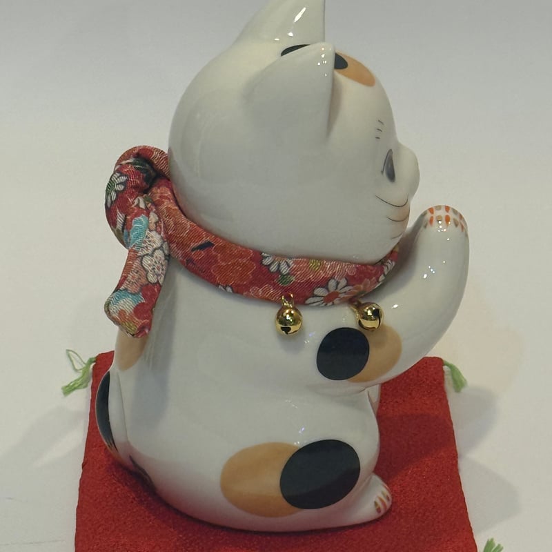 陶器の置物、おねがい猫 | 京風堂 ｜京都｜工芸｜組子｜体験｜交流｜