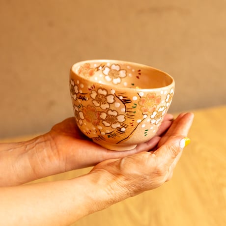 京焼　抹茶椀　桜