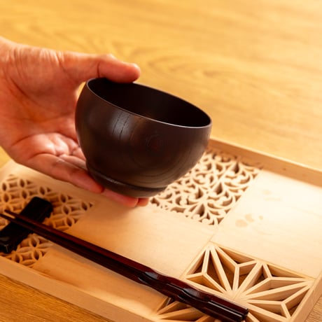 漆　おわん　加茂なす　黒