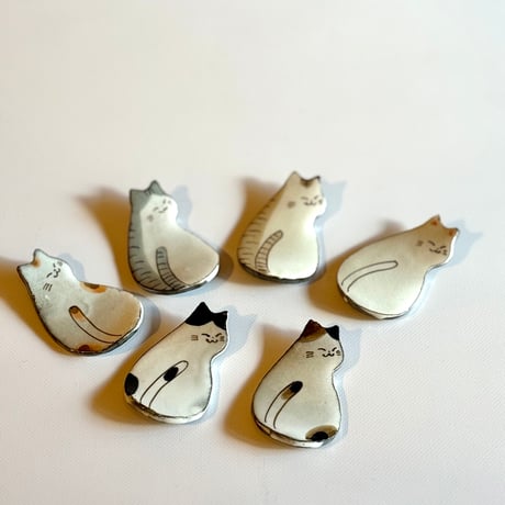 京焼　お箸置き　キジ猫