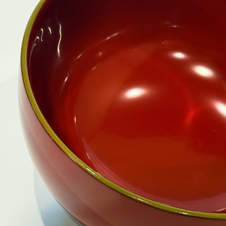 漆器のスープボウル　オレンジ