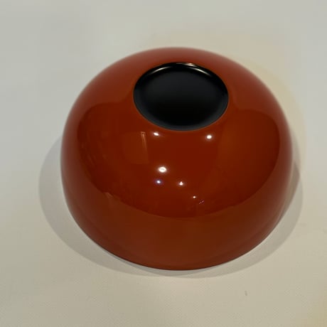 漆器のスープボウル　赤