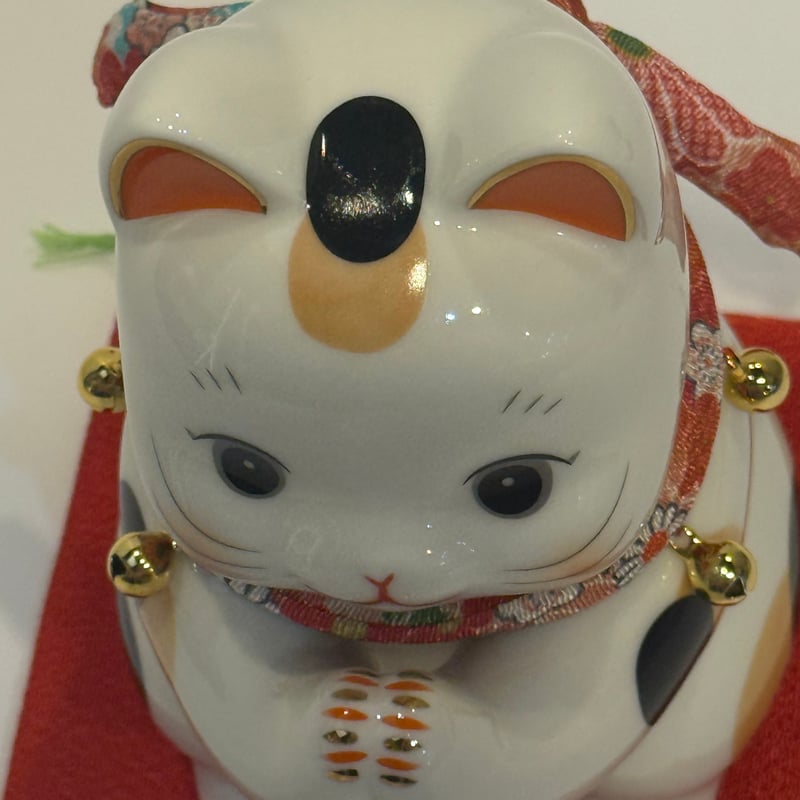 陶器の置物、おねがい猫 | 京風堂 ｜京都｜工芸｜組子｜体験｜交流｜