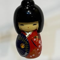 こけしキーホルダー　赤傘