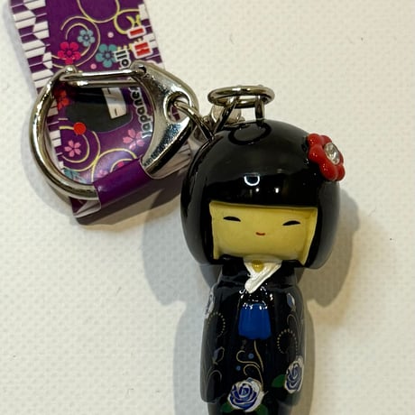 こけしキーホルダー　黒