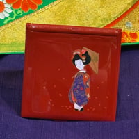 漆のコンパクトミラー　舞妓