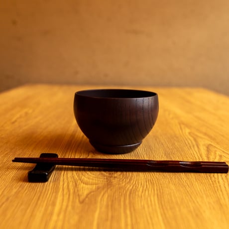 漆　おわん　加茂なす　黒
