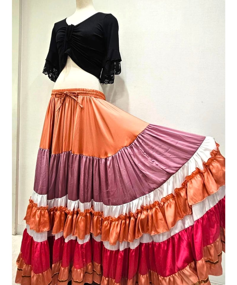 ジプシースカート（サーモンピンク） | ShaznaBelly