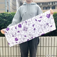 「百姓貴族」手ぬぐい〈総柄〉（紫）