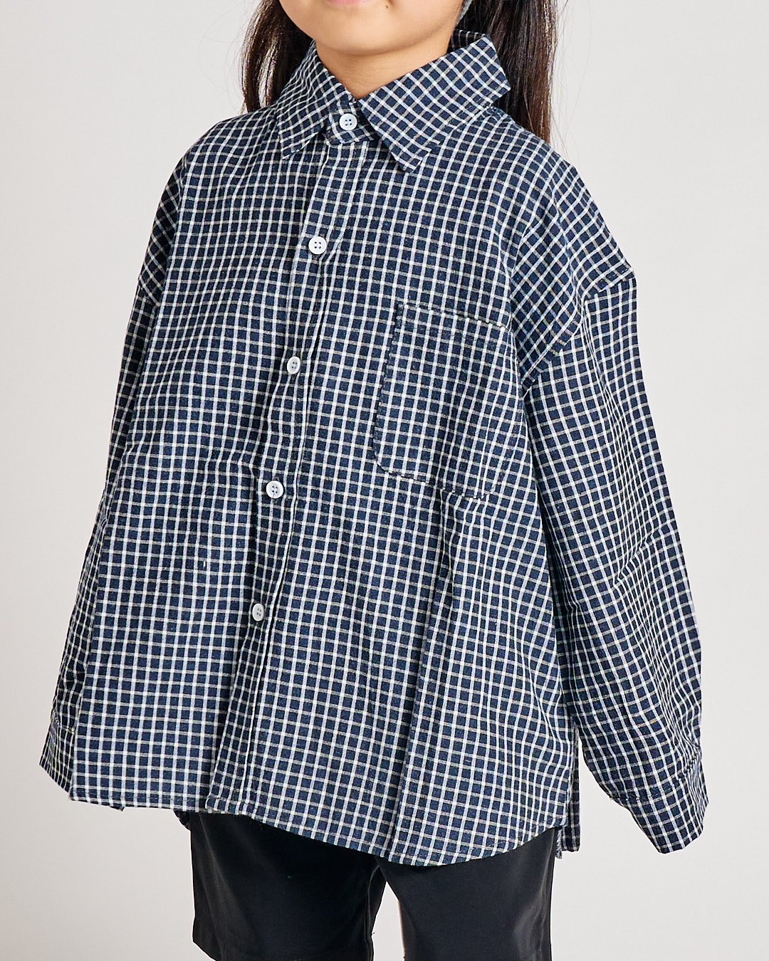 belbet Cropped checkered shirt M 円堂守着用 Maternity Oversized Checkered Shirt 4368222