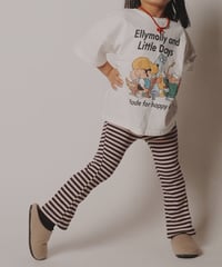 boarder flare pants　pink
