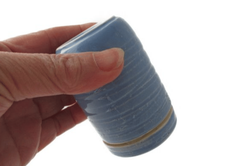 信楽焼のミニ骨壷 ここいろ あおぞら Sサイズ 約30ml 陶器製 ミニ 骨壺