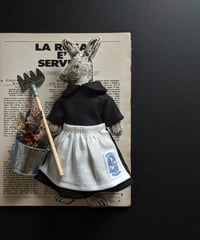 MY BUNNY　round collar onepiece / black