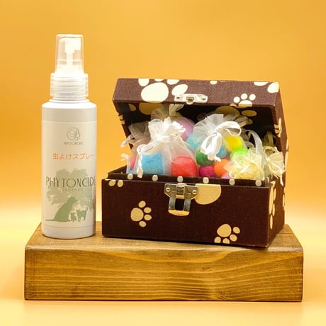 虫よけぽんぽん【100ml＆ぽんぽん 大 セット】