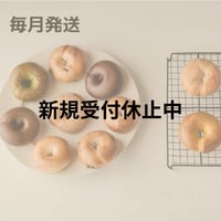 【毎月発送】生米ベーグル１０個定期便（定番８種+季節２種）
