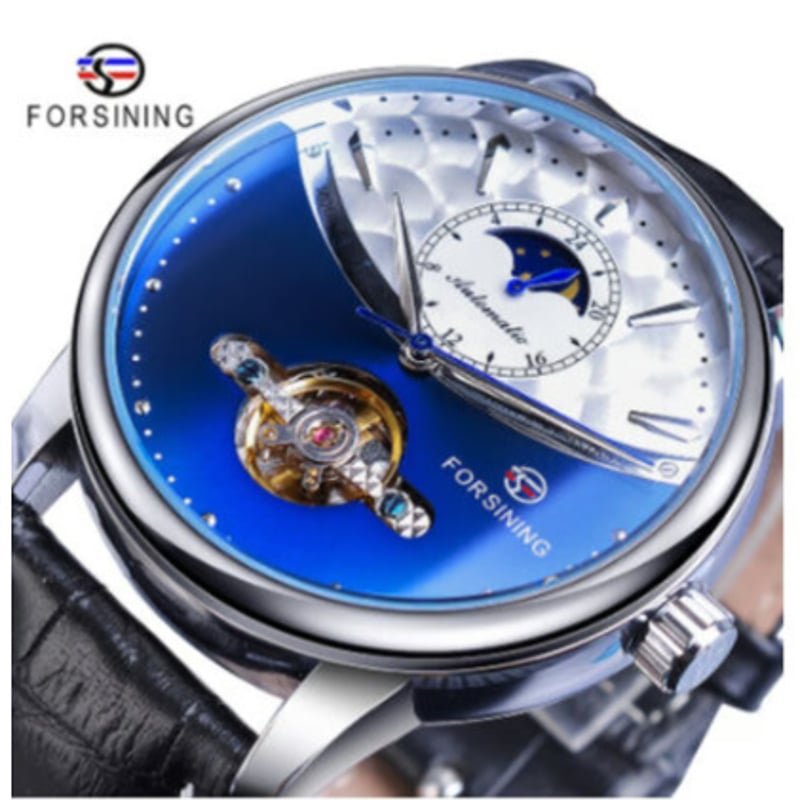 FORSINING ムーンフェイズ メンズ腕時計 自動巻き 機械式 防水 FORSINING ムーンフェイズ メンズ腕時計 自動巻き 機械式 防水