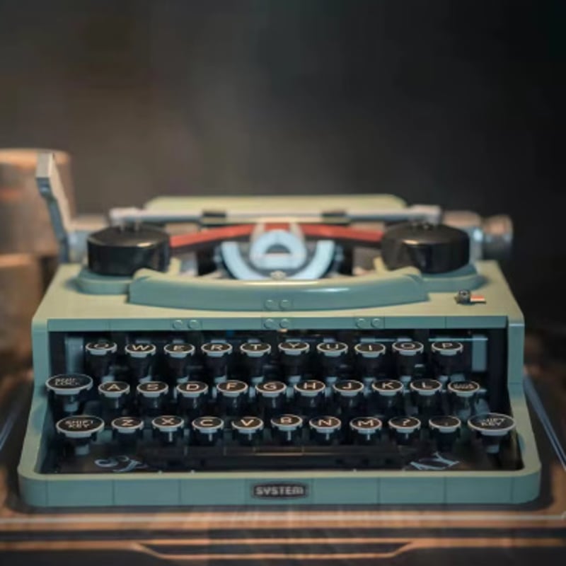 lego互換 21327 タイプライター ノスタルジック レトロ グリーン